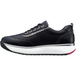 Joya Womens Laura Casual Leather Trainers - Black -Shoe Sales Shop Joya Laura Black 3 23