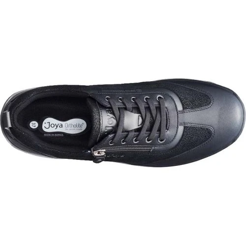 Joya Womens Laura Casual Leather Trainers - Black II 6 Joya Womens Laura Casual Leather Trainers - Black II - Image 4
