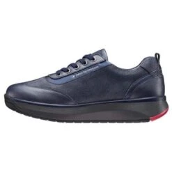 Joya Womens Laura Casual Leather Trainers - Dark Blue -Shoe Sales Shop Joya Laura DkBlue 4 24