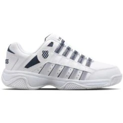 K-Swiss Mens Court Prestir Tennis Shoes - White Navy 10 K-Swiss Mens Court Prestir Tennis Shoes - White Navy -Shoe Sales Shop K Swiss CourtPrestir WhiteNavy 1 11