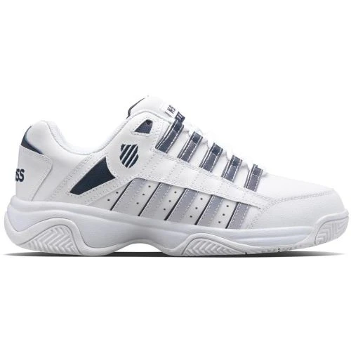 K-Swiss Mens Court Prestir Tennis Shoes - White Navy 4 K-Swiss Mens Court Prestir Tennis Shoes - White Navy - Image 2