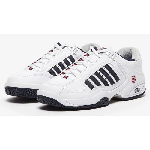 K Swiss Defier Mens Tennis Shoes - White Dress Blue Red 5 K Swiss Defier Mens Tennis Shoes - White Dress Blue Red - Image 3