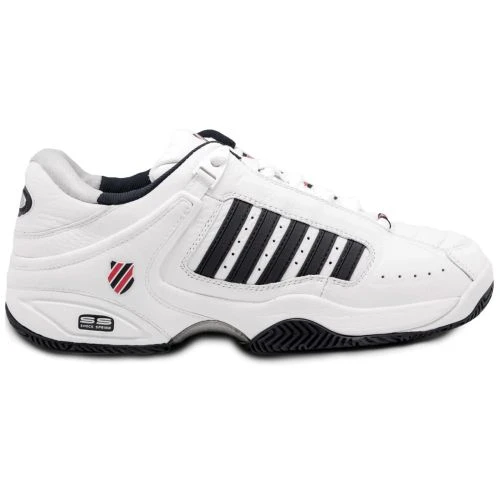 K Swiss Defier Mens Tennis Shoes - White Dress Blue Red 3 K Swiss Defier Mens Tennis Shoes - White Dress Blue Red