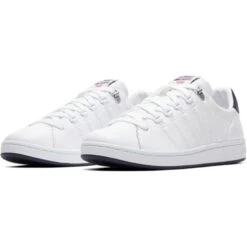 K-Swiss Mens Lozan II Trainers - White Deep Lake Peacoat -Shoe Sales Shop KSwiss LozanII WtDeepLakeNavy 2 10
