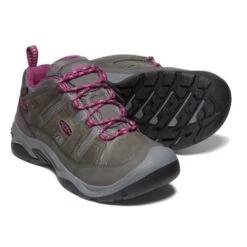 Keen Womens Circadia Waterproof Walking Shoes - Steel Grey Boysenberry -Shoe Sales Shop Keen Circadia GreyBosenberry 5 7