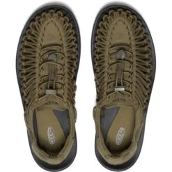 Keen Mens UNEEK Walking Sandals - Dark Olive Black -Shoe Sales Shop Keen Uneed DarkOliveDrab 3 10