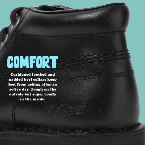 Kickers Kids Kick Hi Classic Ankle Boots - Black 8 Kickers Kids Kick Hi Classic Ankle Boots - Black - Image 6