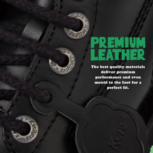 Kickers Kids Kick Hi Classic Ankle Boots - Black 9 Kickers Kids Kick Hi Classic Ankle Boots - Black - Image 7