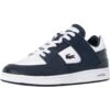 Lacoste Mens Court Cage 123 1 Leather Trainers - White Navy -Shoe Sales Shop Lacoste CourtCage123 WtNy 1 17