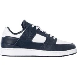 Lacoste Mens Court Cage 123 1 Leather Trainers - White Navy -Shoe Sales Shop Lacoste CourtCage123 WtNy 3 17
