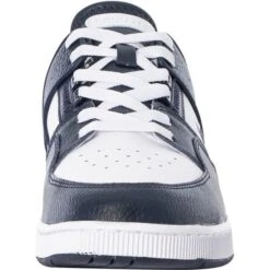 Lacoste Mens Court Cage 123 1 Leather Trainers - White Navy -Shoe Sales Shop Lacoste CourtCage123 WtNy 4 17