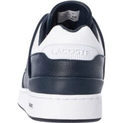 Lacoste Mens Court Cage 123 1 Leather Trainers - White Navy -Shoe Sales Shop Lacoste CourtCage123 WtNy 5 17