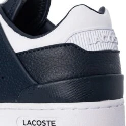 Lacoste Mens Court Cage 123 1 Leather Trainers - White Navy -Shoe Sales Shop Lacoste CourtCage123 WtNy 9 17