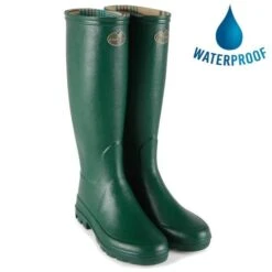 Le Chameau Womens Iris Wellington Boots - Vert Fonce