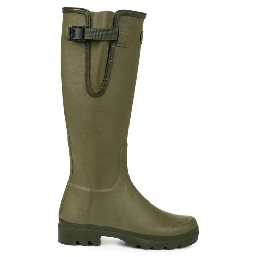 Le Chameau Womens Vierzon Jersey Lined Wellies Rain Boots - Vert Vierzon 4 Le Chameau Womens Vierzon Jersey Lined Wellies Rain Boots - Vert Vierzon - Image 2