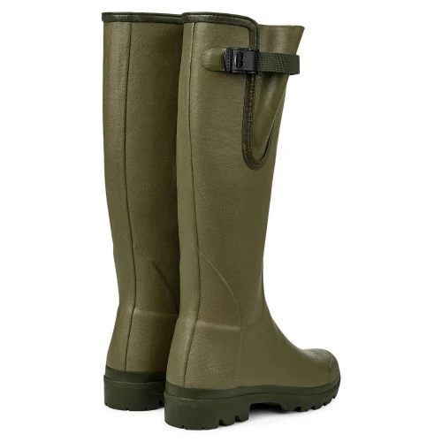 Le Chameau Womens Vierzon Jersey Lined Wellies Rain Boots - Vert Vierzon 5 Le Chameau Womens Vierzon Jersey Lined Wellies Rain Boots - Vert Vierzon - Image 3