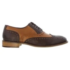 London Brogues Mens Gatsby Shoes - Tan Brown 19 London Brogues Mens Gatsby Shoes - Tan Brown -Shoe Sales Shop LondonB Gatsby TanBrownLeather01 7
