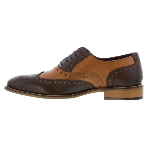 London Brogues Mens Gatsby Shoes - Tan Brown 6 London Brogues Mens Gatsby Shoes - Tan Brown - Image 4