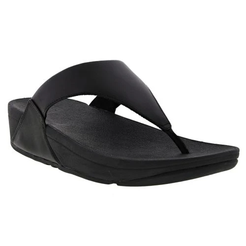 FitFlop Womens Lulu Toe Post Leather Flip Flop Sandals - Black 5 FitFlop Womens Lulu Toe Post Leather Flip Flop Sandals - Black - Image 3