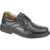 Roamers Mens Extra Wide Leather Lace Up Shoes - Black -Shoe Sales Shop M204A 8