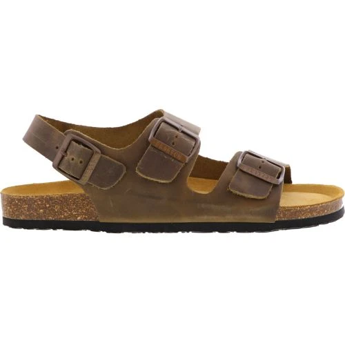 Plakton Mens Saul Malaga Adjustable Slide Sandals - Kaki Green 4 Plakton Mens Saul Malaga Adjustable Slide Sandals - Kaki Green - Image 2