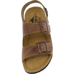 Plakton Mens Saul Malaga Adjustable Slide Sandals - Tan -Shoe Sales Shop Malaga 175113 ROBLE225X B855836