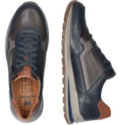 Mephisto Mens Bradley Randy Leather Trainers - Navy -Shoe Sales Shop Mephisto Bradley Navy 4 17