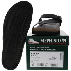 Mephisto Womens Helen Toe Post Sandals - Black -Shoe Sales Shop Mephisto Helen Black Sole 5