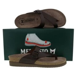 Mephisto Womens Helen Toe Post Sandals - Chestnut Dark Brown 10 Mephisto Womens Helen Toe Post Sandals - Chestnut Dark Brown -Shoe Sales Shop Mephisto Helen Chestnut PAIR 5