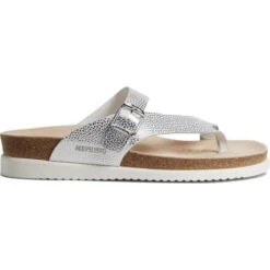 Mephisto Womens Helen Toe Post Sandals - Silver