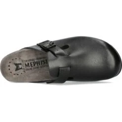 Mephisto Mens Nathan Sandyl Leather Clog - Black -Shoe Sales Shop Mephisto Nathan BlkSmooth 2 8