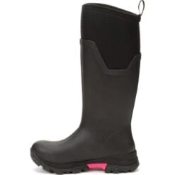 Muck Boots Womens Arctic Ice Tall Arctic Grip All Terrain Wellies - Black Pink -Shoe Sales Shop Muck ActicIceTallAG BlackPink 3 5