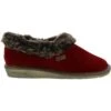 Nordikas Womens 1358 Top Line Outdoor Indoor Sole Bootie Slippers - Alfelpado Cereza Red -Shoe Sales Shop Nordikas 1358 O Cer 01 5