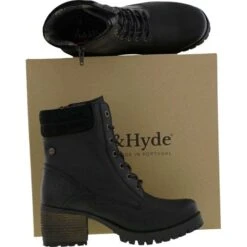 Oak & Hyde Womens Kensington Boots - Black -Shoe Sales Shop OaH Kensington Black PAIR 6