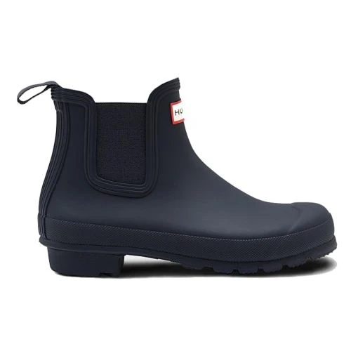 Hunter Womens Original Chelsea Short Wellies Rain Boots - Navy 4 Hunter Womens Original Chelsea Short Wellies Rain Boots - Navy - Image 2