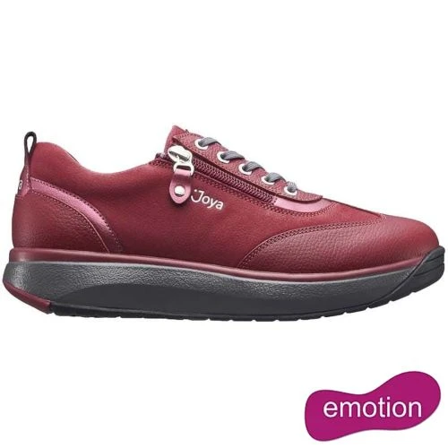 Joya Womens Laura Casual Leather Trainers - Red 3 Joya Womens Laura Casual Leather Trainers - Red