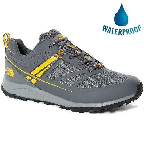 North Face Mens Lightwave Futurelight Waterproof Walking Shoes - Zinc Grey Saffron 3 North Face Mens Lightwave Futurelight Waterproof Walking Shoes - Zinc Grey Saffron