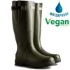 Hunter Mens Balmoral Classic Side Adjustable Wellington Boots - Dark Olive -Shoe Sales Shop PS3183 X