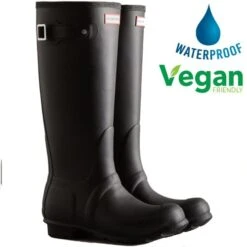 Hunter Womens Original Tall Insulated Wellington Boots - Black