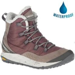 Merrell Womens Antora Sneaker Waterproof Ankle Boots - Marron