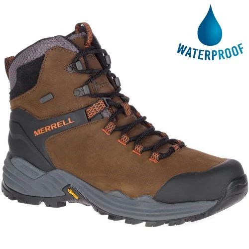 Merrell Mens Phaserbound 2 Tall Waterproof Walking Boot - Dark Earth 3 Merrell Mens Phaserbound 2 Tall Waterproof Walking Boot - Dark Earth