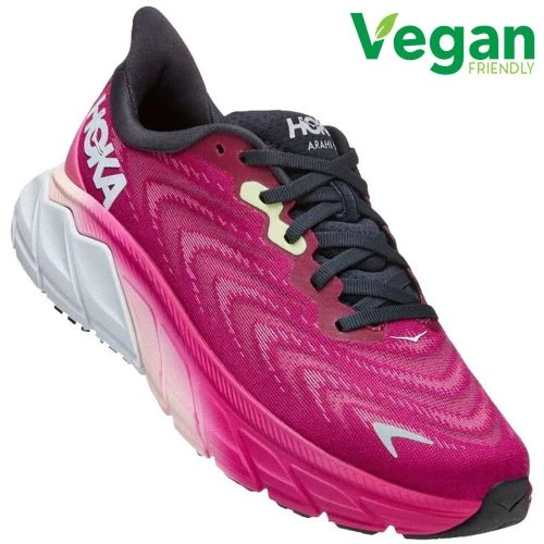 Hoka Womens Arahi 6 Wide Fit Running Shoes - Festival Fuschia Ibis Rose 3 Hoka Womens Arahi 6 Wide Fit Running Shoes - Festival Fuschia Ibis Rose
