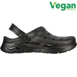 Skechers Mens Arch Fit Valiant Clogs Mules - Black Black