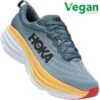 Hoka Mens Bondi 8 Wide Running Shoes - Goblin Blue Mountain Spring -Shoe Sales Shop PS3446