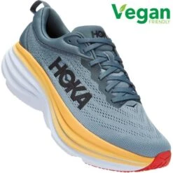 Hoka Mens Bondi 8 Wide Running Shoes - Goblin Blue Mountain Spring
