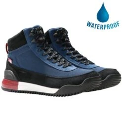 North Face Mens Back To Berkeley III Tex Waterproof Boots - Shady Blue TNF Black