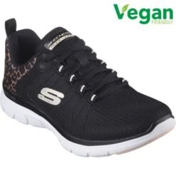 Skechers Womens Flex Advantage 4.0 Wild Ballad Trainers - Black Leopard