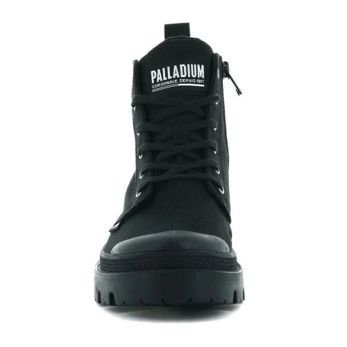 Palladium Womens Pallabase Twill Chunky Canvas Combat Boot - Black 5 Palladium Womens Pallabase Twill Chunky Canvas Combat Boot - Black - Image 3