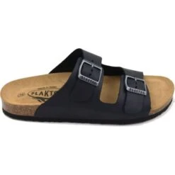 Plakton Womens Malaga Adjustable Slide Sandals - Black -Shoe Sales Shop Plakton Malaga 180010 Black 3 7