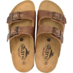 Plakton Womens Malaga Adjustable Slide Sandals - Roble Tan -Shoe Sales Shop Plakton Malaga 180010 Tan 1 7